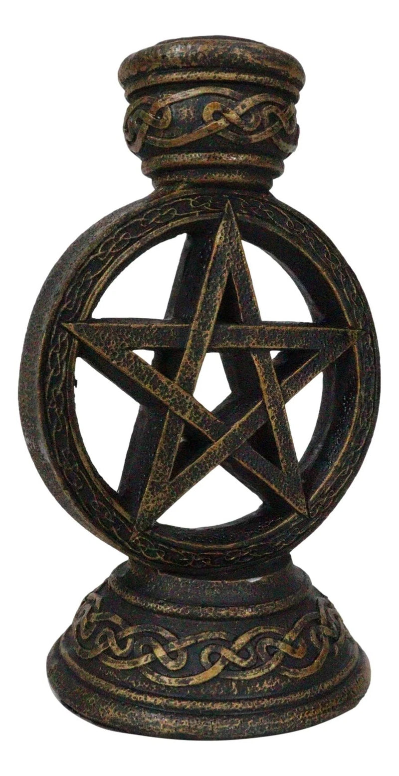 Celtic Witchcraft Wicca Sacred Pentagram Circle Backflow Incense Burner Figurine-6
