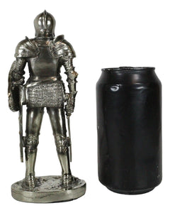 Estatua de armadura medieval de 18 cm de alto, espadachín valiente, caballero corazón de león.-8