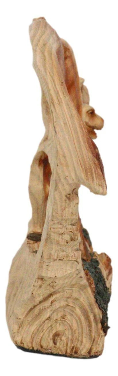 Jurassic Dinosaur Tyrannosaurus Rex Father and Baby Faux Wood Cutout Figurine-4