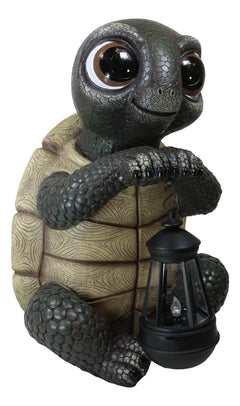 Marine Coastal Baby Turtle Tortoise Statue Carrying Solar LED Lantern Light-6
