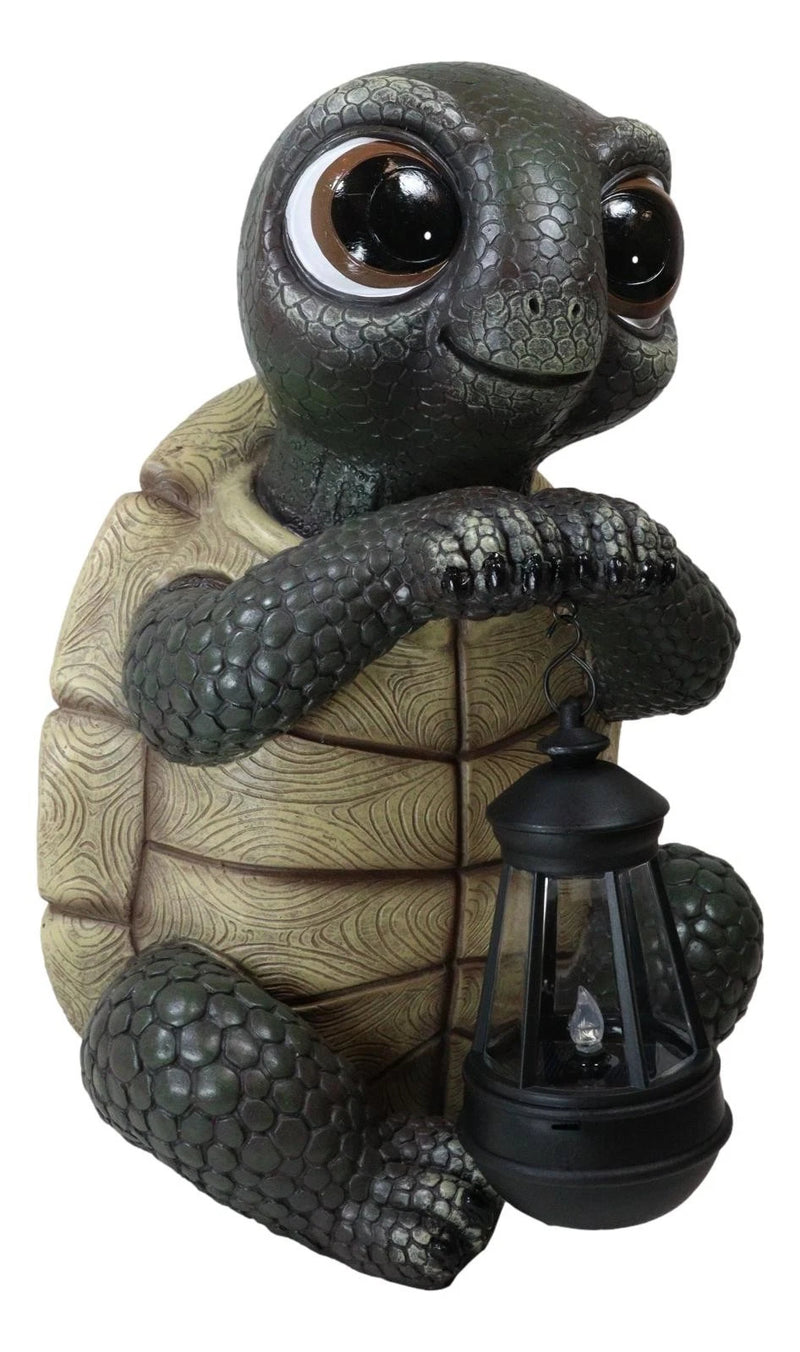 Marine Coastal Baby Turtle Tortoise Statue Carrying Solar LED Lantern Light-6