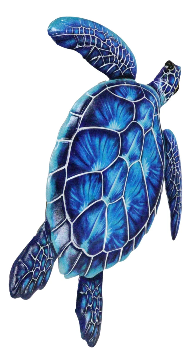 Marine Ocean Harmony Series Blue Bermuda Elegant Sea Turtle Metal Wall Decor-3