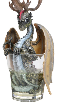 Cocktail Spirit Drunken Vodka Elk Moose Dragon Statue Fantasy Decor Figurine-4