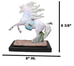 Figura de caballo Thunderbird, escultura decorativa nativa americana del oeste para el hogar, la oficina, estanterías, salas de estar, casas rústicas, exhibiciones de mesa, coleccionables ecuestres.-4