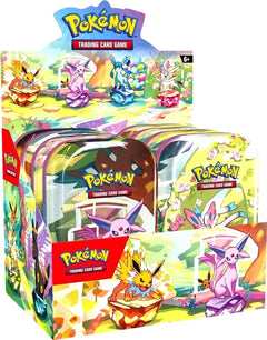Expositor de latas pequeñas de Pokémon Prismatic Evolutions (8 latas pequeñas) Sellado de fábrica-2