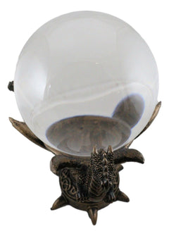 Celtic Guardian Leviathan Trinity Dragon Meditation Gazing Ball Wicca Figurine-3