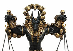 Anubis Statue Ankh Altar Weighing The Heart Against Feather Figurine 9"H-4