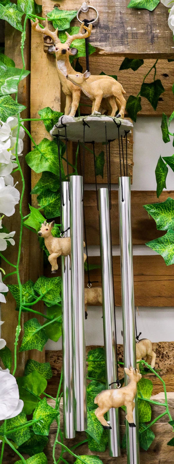 Deer Wind Chime Doe With Fawn Deer Family Decorative Wind Chime Patio-1