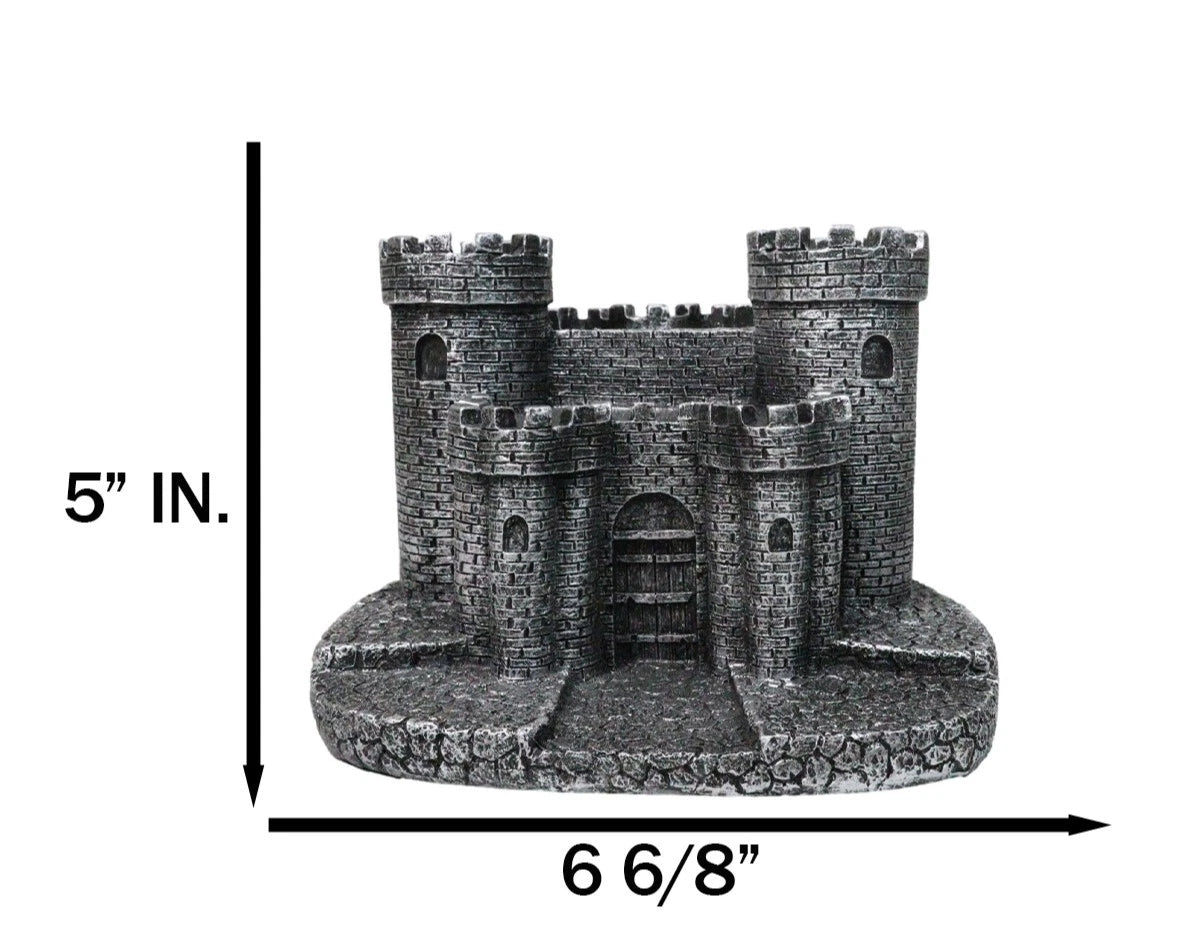 Gothic Medieval Windsor Stonewall Castle Fortress Miniature Display Stand 5"H-4