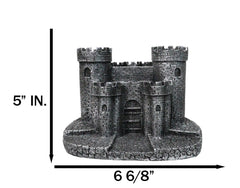 Gothic Medieval Windsor Stonewall Castle Fortress Miniature Display Stand 5"H-4