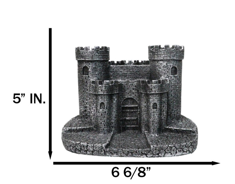 Gothic Medieval Windsor Stonewall Castle Fortress Miniature Display Stand 5"H-4