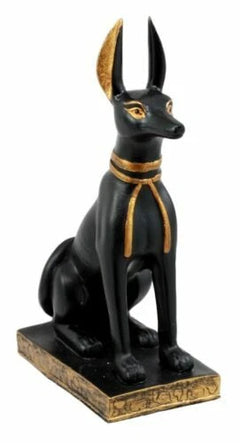 Sitting Ancient Egyptian God Anubis Jackal Dog Figurine 5"H God of The Afterlife-4