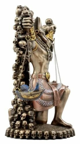 Anubis By Ankh Altar Weighing The Heart Against Feather Figurine 9" Tall-4