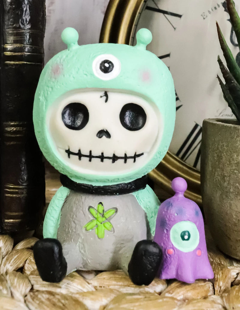 Furry Bones ET Zog Alien Skeleton Monster Collectible Figurine 3.25"H-1