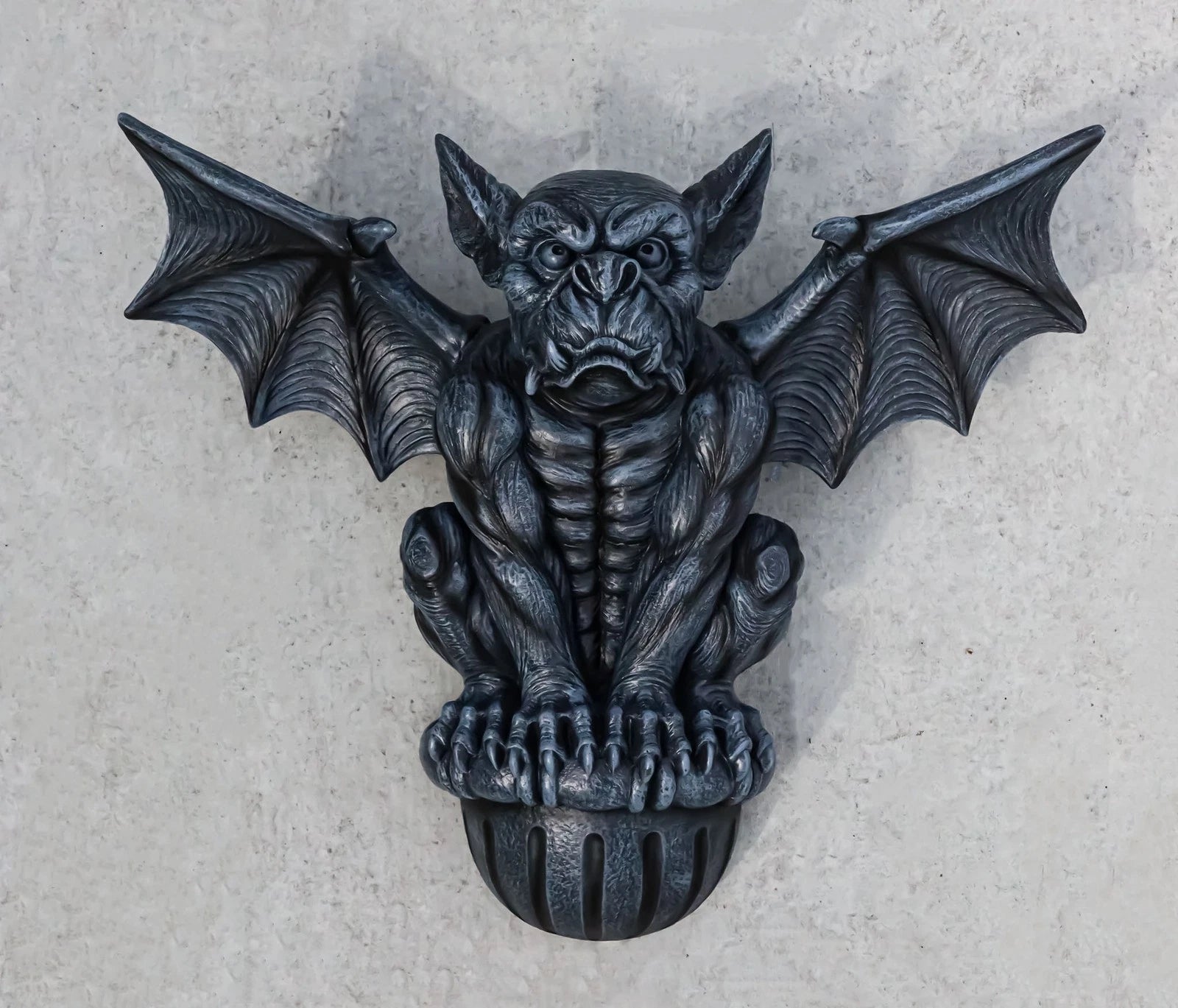 Gargoyle Wall Sculpture, 20"W Large Gothic Winged Gargoyle Hanging Decor for Indoor or Outdoor, Mantle, Garden, Patio, or Fantasy Home Display-5