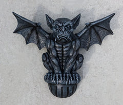 Gargoyle Wall Sculpture, 20"W Large Gothic Winged Gargoyle Hanging Decor for Indoor or Outdoor, Mantle, Garden, Patio, or Fantasy Home Display-5
