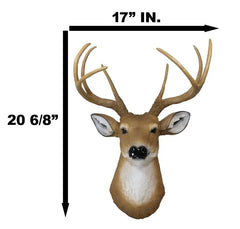 8 Point Buck Deer Bust Champion Wall Mount Sculpture Plaque Figurine 21"H-3