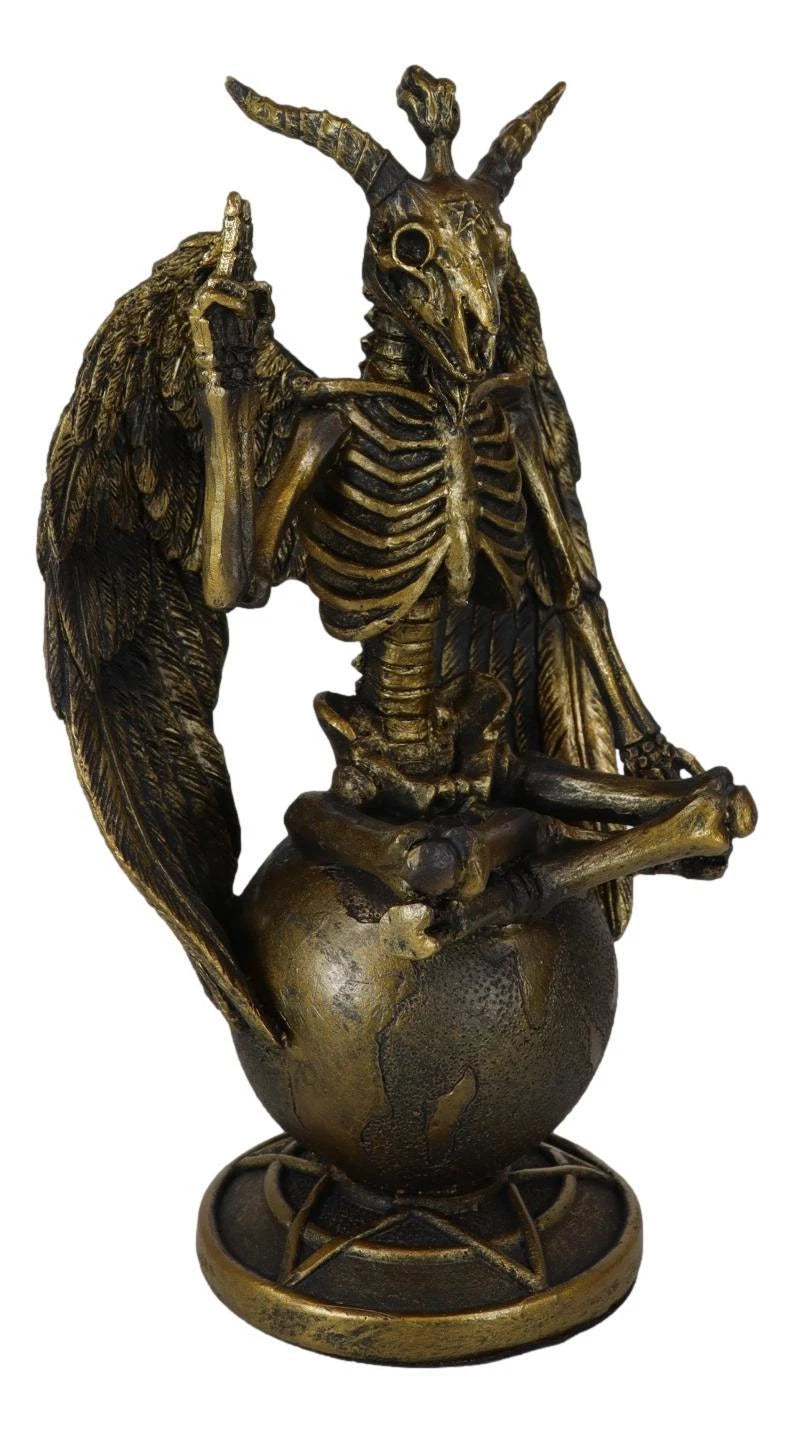 Eliphaz Levi Winged Sabbatic Goat Baphomet Skeleton Bone Creature Figurine-9