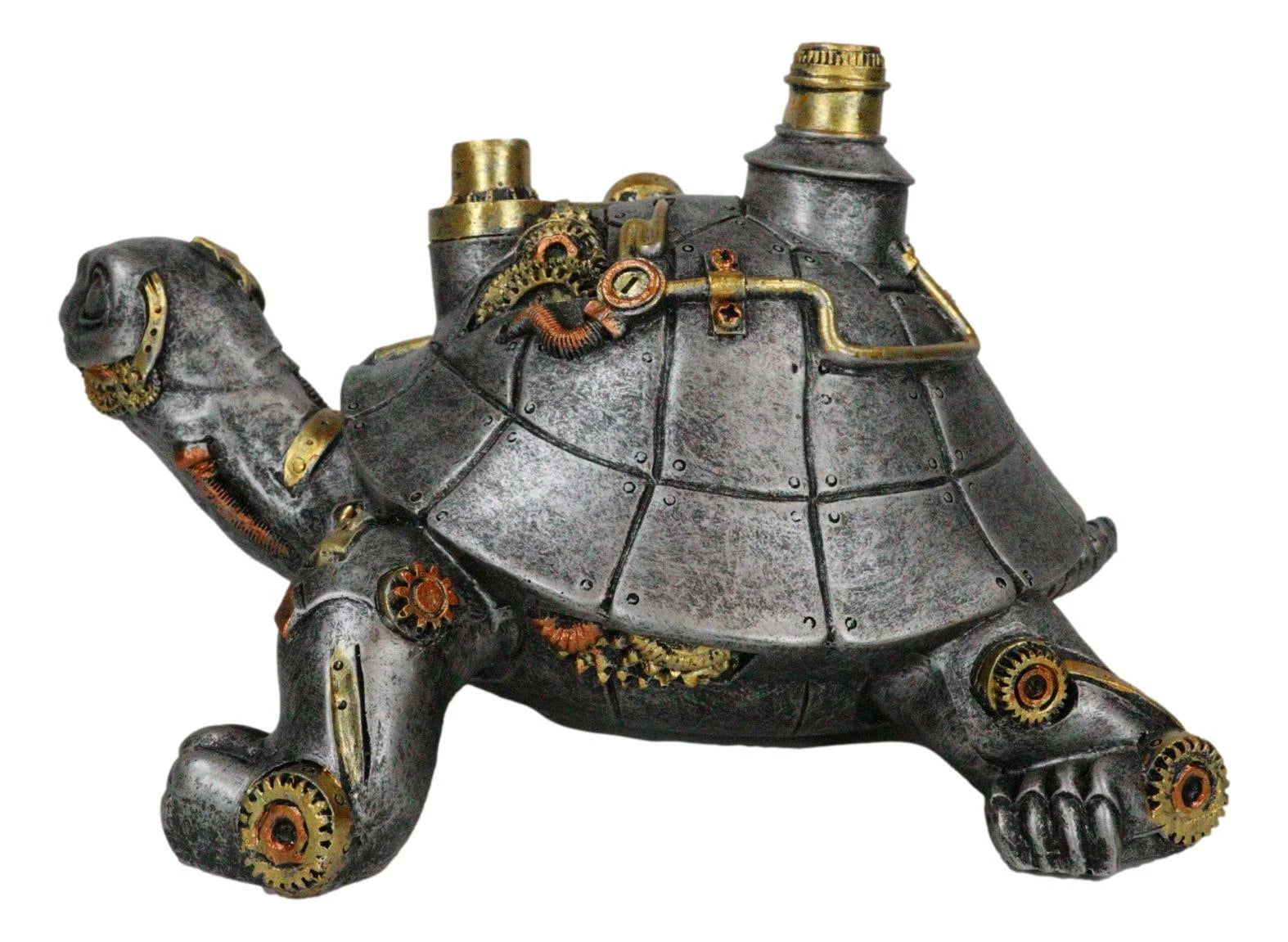 Victorian Steam Age Nautical Steampunk Geared Bionic Turtle Tortoise Figurine-5