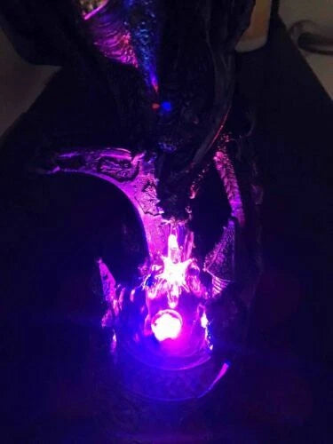 Guard Golden Axe Legendary Dragon Warrior Figurine With LED Crystal Lamp-7