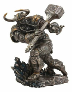 Asgard God Of Thunder Thor Wielding Mjolnir Hammer Figurine Charging Thor Statue-9