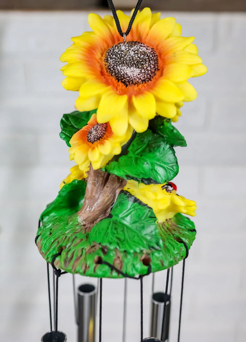 Spring Sunflowers Bloom Resonant Relaxing Wind Chime Patio Garden-8