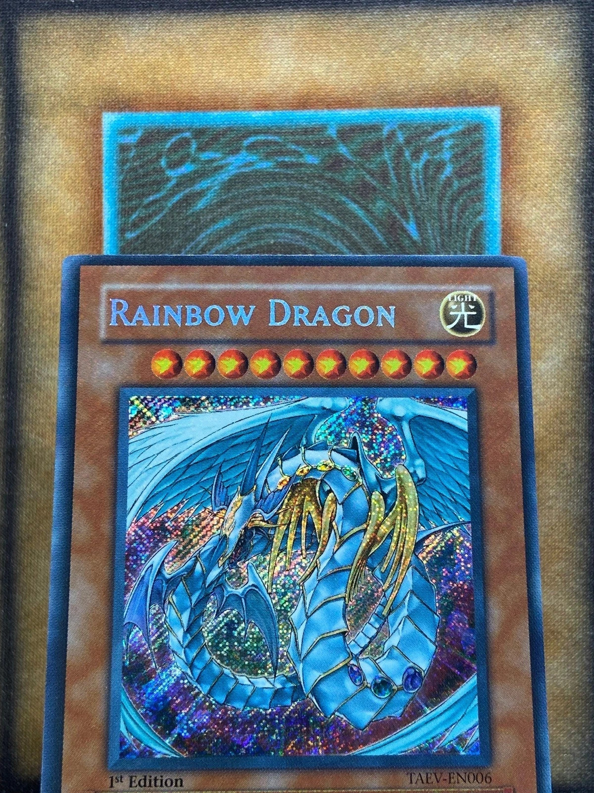 Yugioh Rainbow Dragon TAEV-EN006 Secret Rare 1st Ed NM