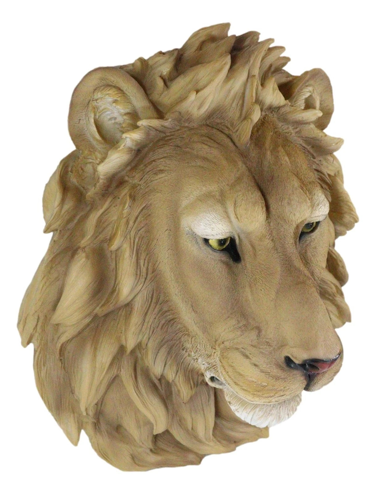 Lion Head Wall Decor Plaque 16" Tall Taxidermy Art Decor Sculpture-5
