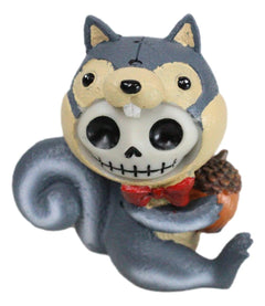 Furrybones Nibbles The Squirrel Voodoo Skeleton With Acorn Figurine Collectible-7