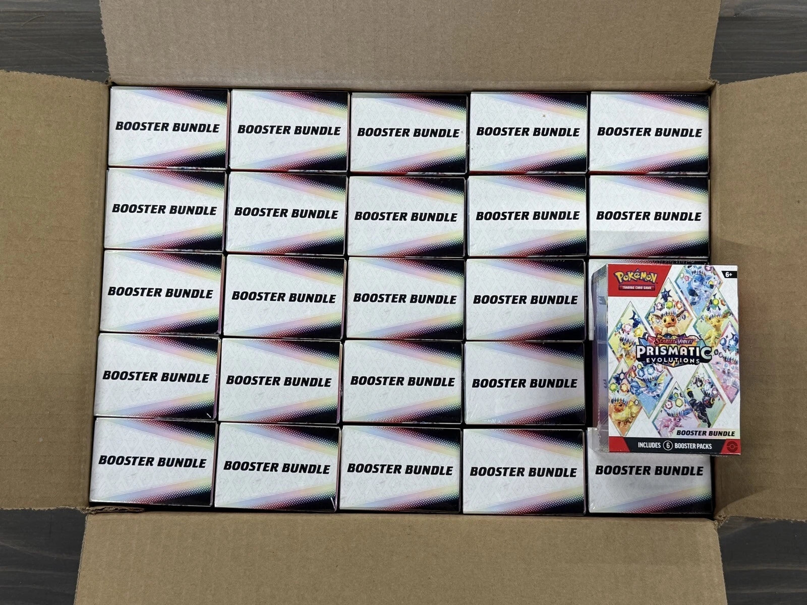 Pokemon Prismatic Evolutions (SV8.5) Booster Bundle CASE! 25 Bundles - 150 Packs-1