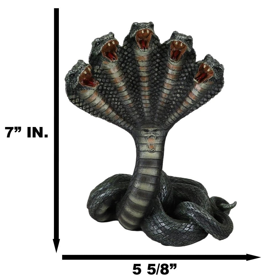 Hindu Primordial Multi Headed Shesha Snake Demigod Nagaraja Of Vishnu Figurine-7