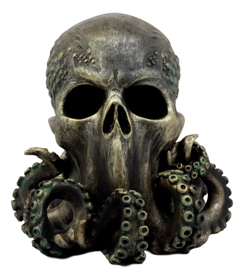 Ocean Monster Terror Kraken Cthulhu Skull Figurine 6"H Mythical Giant Octopus-5