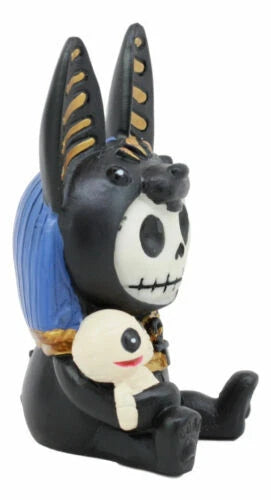 Egyptian Furrybones Anubis Figurine Small 3.5" Furry Bones Skeleton Decor Statue-5