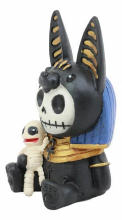 Egyptian Furrybones Anubis Figurine Small 3.5" Furry Bones Skeleton Decor Statue-3