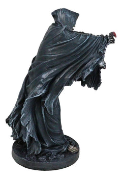 Black Angel of Death Grim Reaper With Chains Carved Knuckles Game Over Figurine-3