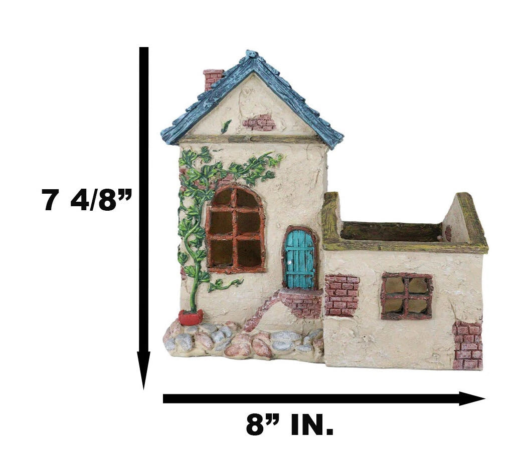 Fairy Garden LED Light Mediterranean Cottage Floral Planter House Mini Figurine-8