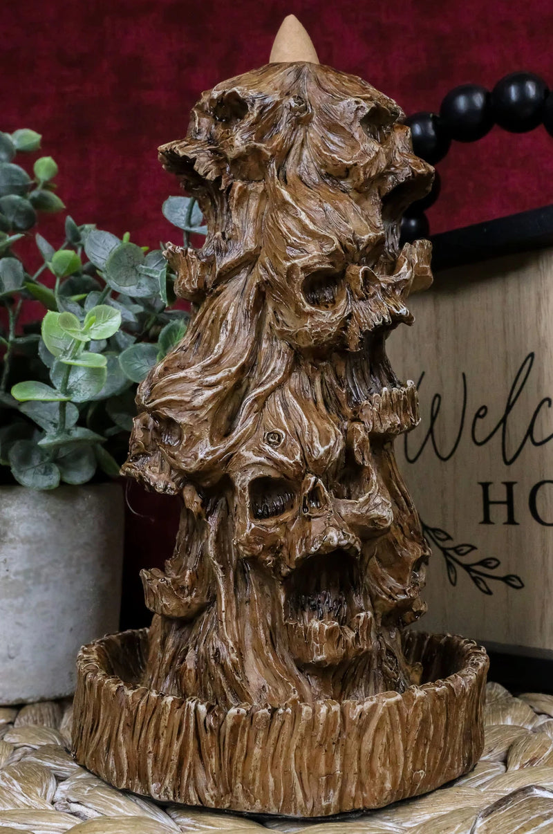 Morphing Screaming Underworld Skulls In Willow Tree Backflow Incense Cone Burner-4