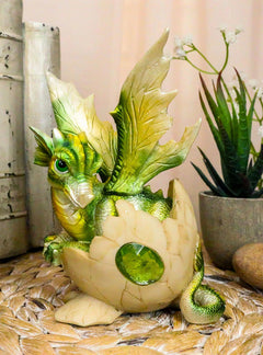 August Birthstone Dragon Egg Statue 5.25"Tall Green Peridot August Gemstone-1
