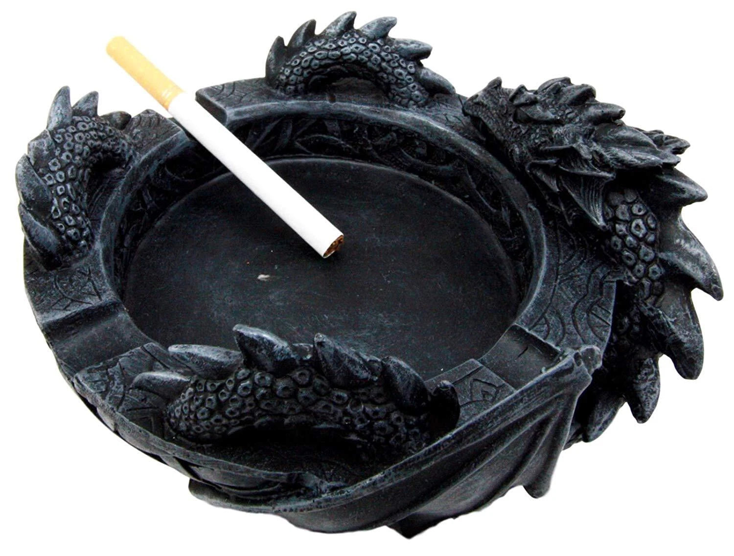 Medieval Fantasy Celtic Gerwolf Sleeping Dragon Round Cigarette Ashtray 5.75" L-6
