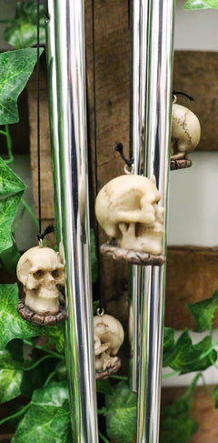 Halloween Freaky Oversized Skull Wind Chime Home Patio Skeleton Cranium Decor-4
