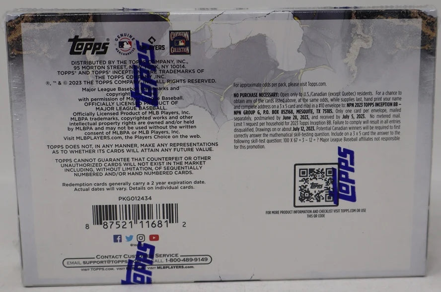 2023 Topps Inception Baseball Box (Hobby) (7 Cards)
