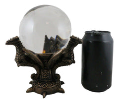 Celtic Guardian Leviathan Trinity Dragon Meditation Gazing Ball Wicca Figurine-4