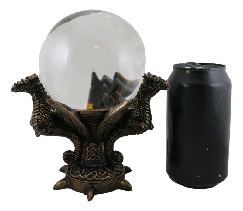 Celtic Guardian Leviathan Trinity Dragon Meditation Gazing Ball Wicca Figurine-4