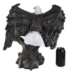Large 18"H Wings Of Glory Perching Grand Bald Eagle Statue Home Garden Figurine-9