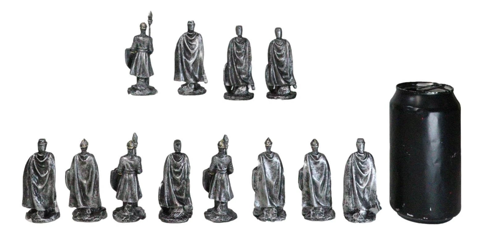 Medieval Castle Fortress Display Stand And 12 Mini Crusader Knights Figurine Set-5