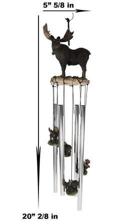 The Emperor North American Moose Resonant Relaxing Wind Chime Garden Patio-8