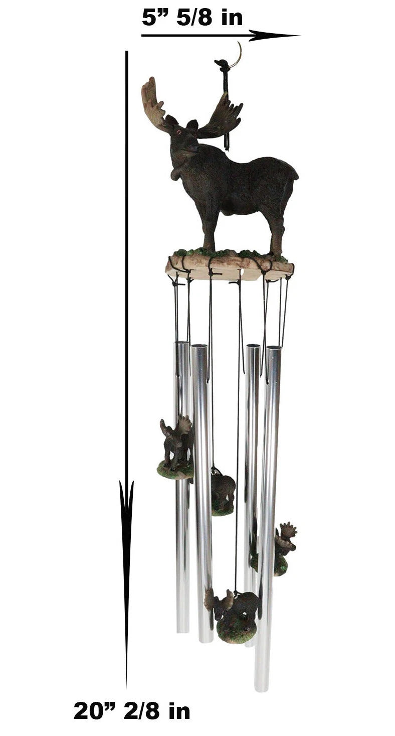 The Emperor North American Moose Resonant Relaxing Wind Chime Garden Patio-8