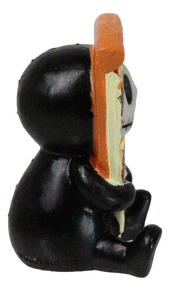 Furry Bones Whimsical Peppi Pizza With Cheese Skeleton Figurine Furrybones-6