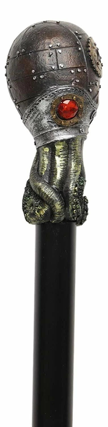 Steampunk Robotic Kraken Cthulhu Octopus Swagger Stick Cane Party Staff 38"L-8