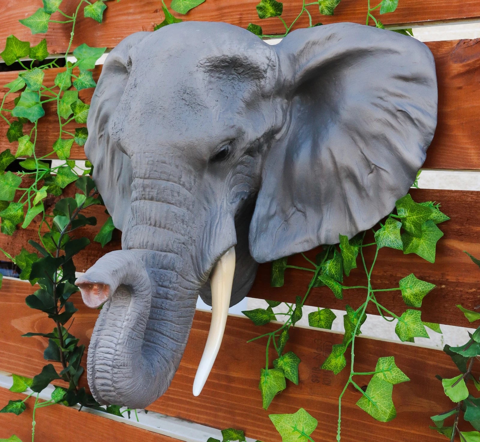 Large 19"L Sahara Elephant Wall Bust For Home Decor Wall Plaque Hanging Statue-1